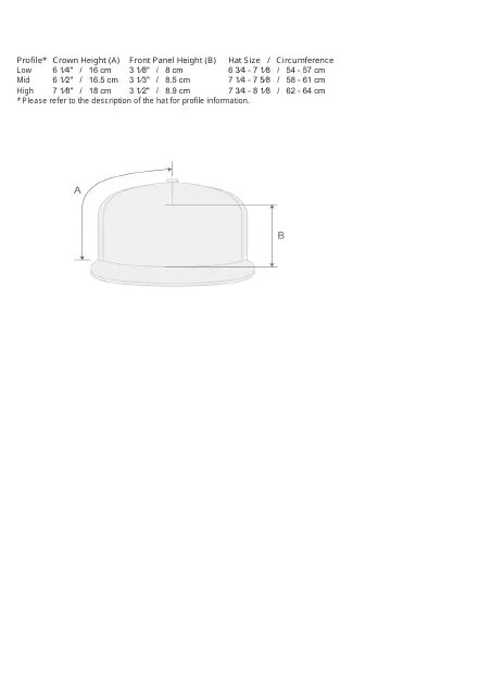 Baseball Hat Size Chart Download Printable PDF | Templateroller