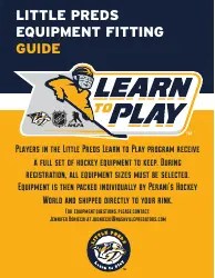 Hockey Equipment Size Chart - Little Preds Download Fillable PDF