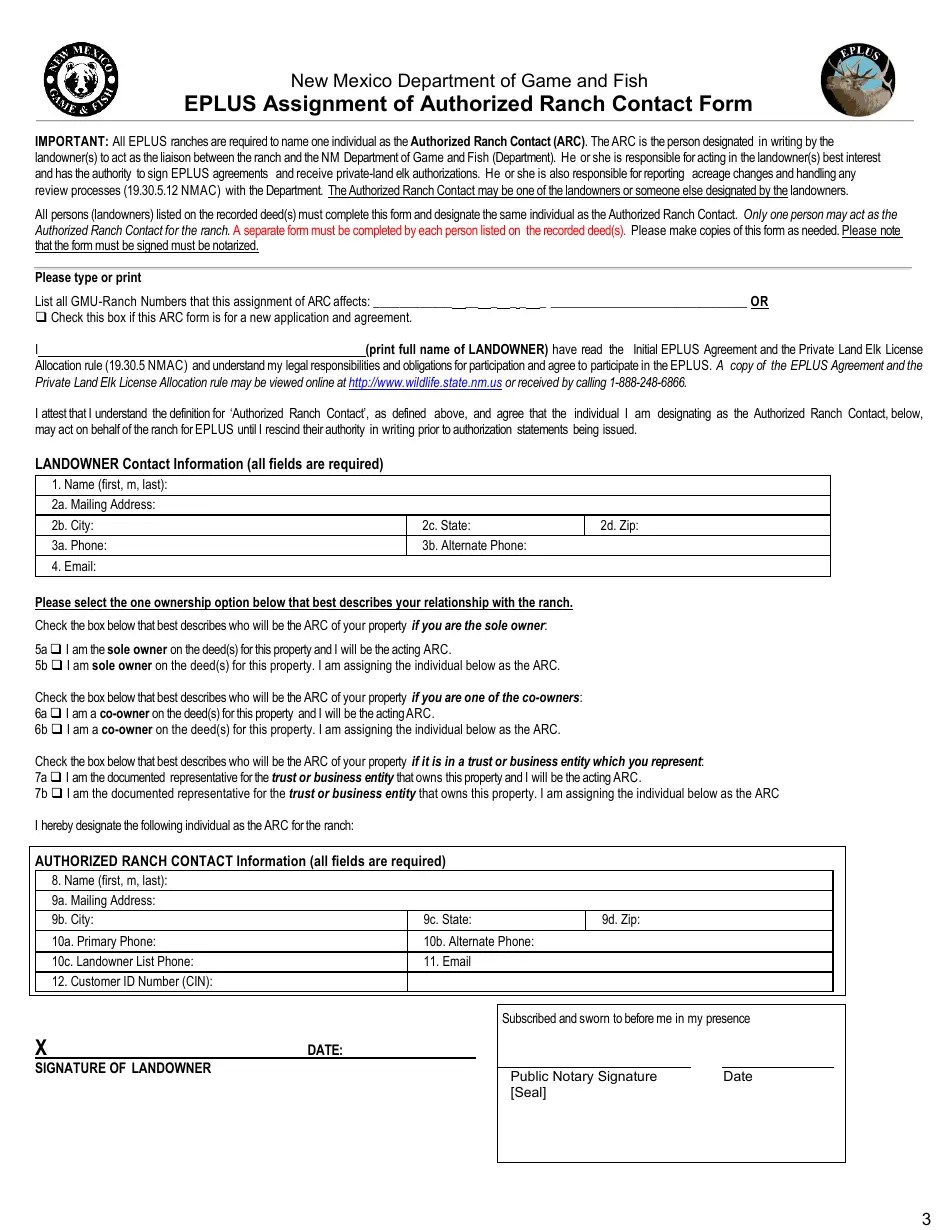 2024 New Mexico Eplus Primary Zone Initial Application and Agreement
