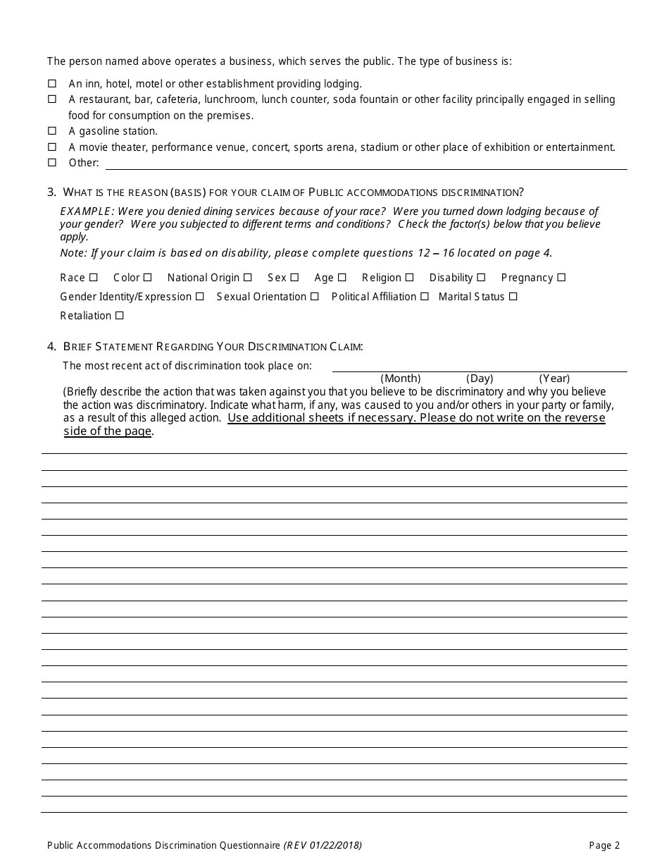 Broward County, Florida Public Discrimination Complaint