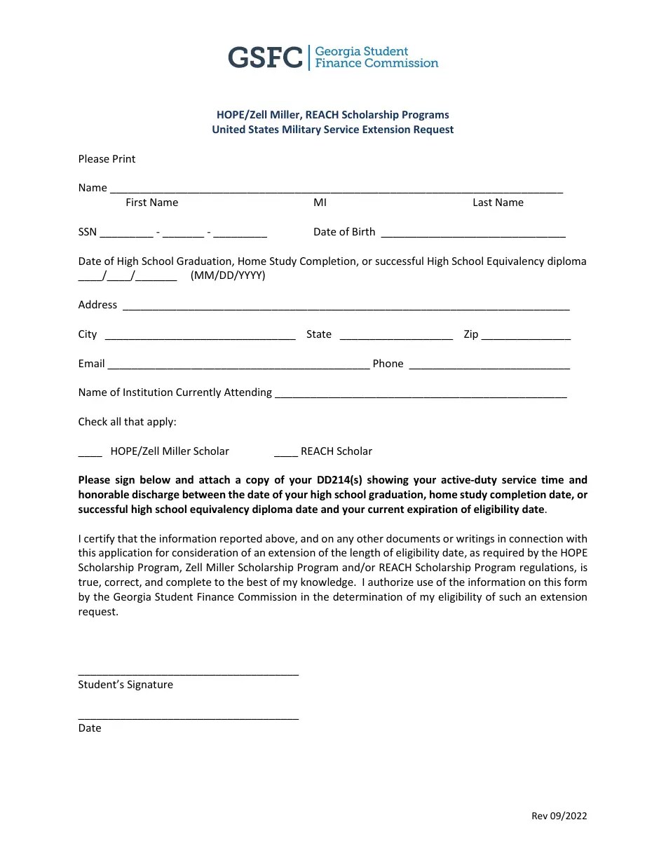 (United States) United States Military Service Extension