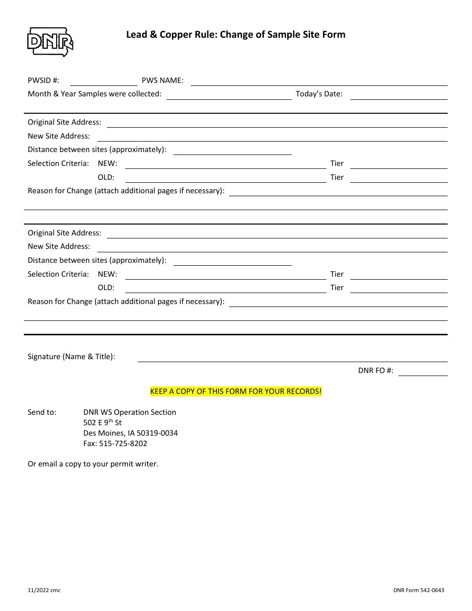 DNR Form 5420643 Fill Out, Sign Online and Download Fillable PDF