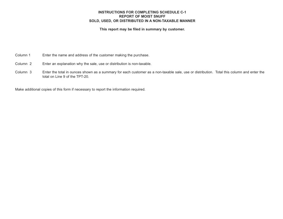 New Jersey Record of Moist Snuff Sold, Used, or Distributed in a Non