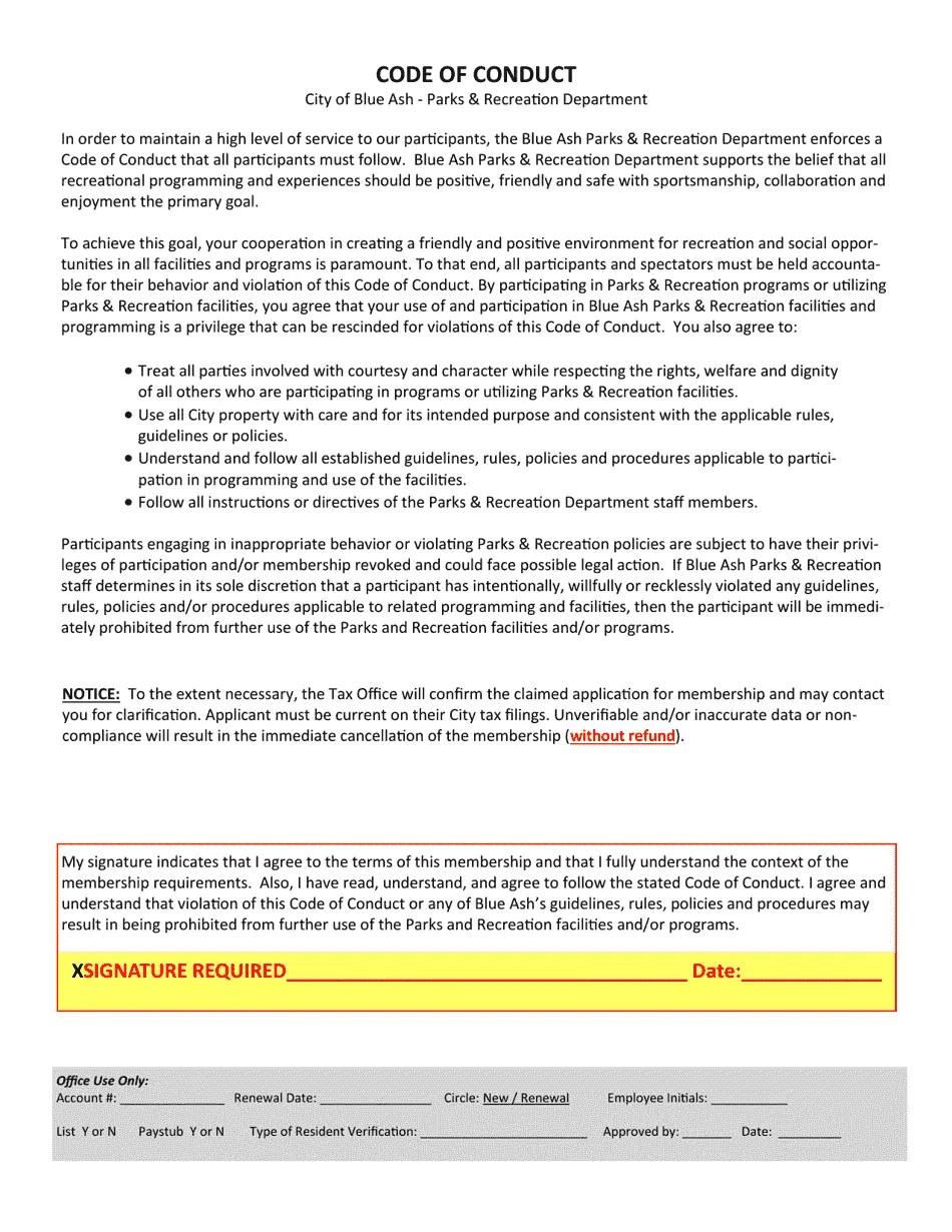 City of Blue Ash, Ohio Blue Ash Recreation Center Membership