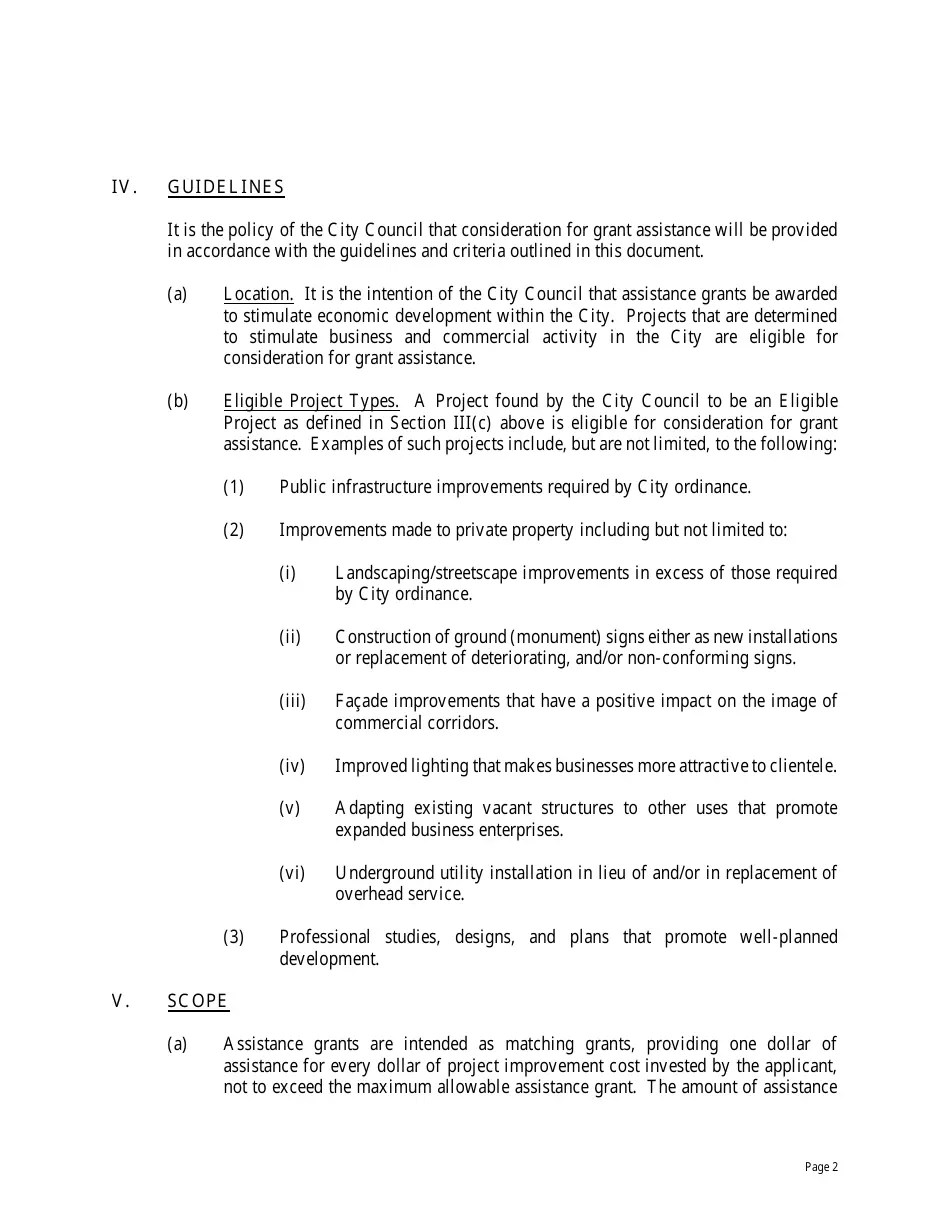 Haltom City, Texas Economic Development Assistance Grant Application