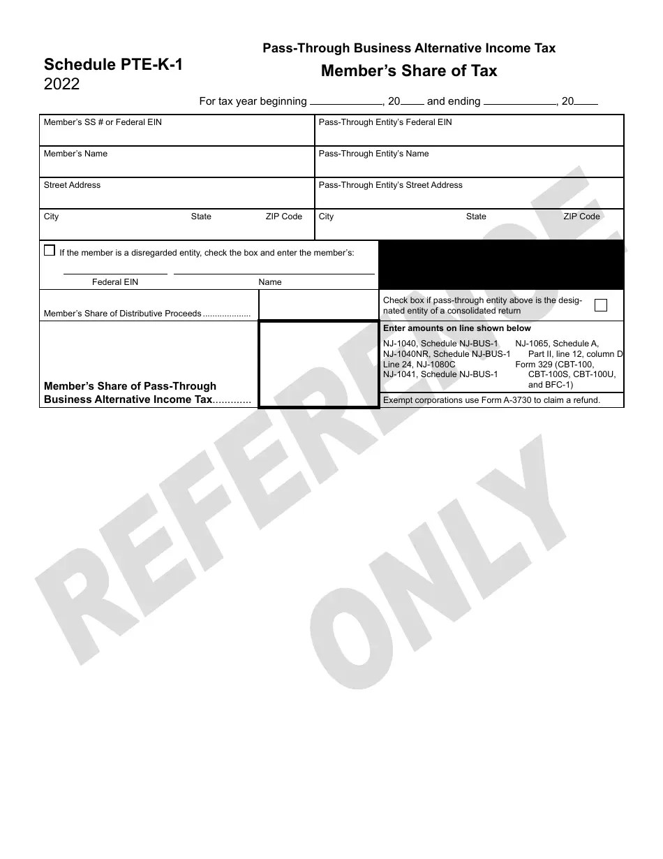 Form PTE100 2022 Fill Out, Sign Online and Download Printable PDF