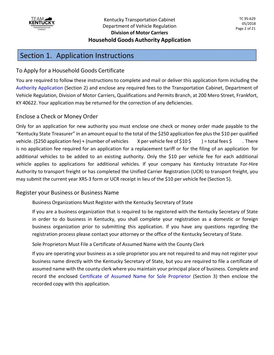 Form TC95629 Fill Out, Sign Online and Download Printable PDF