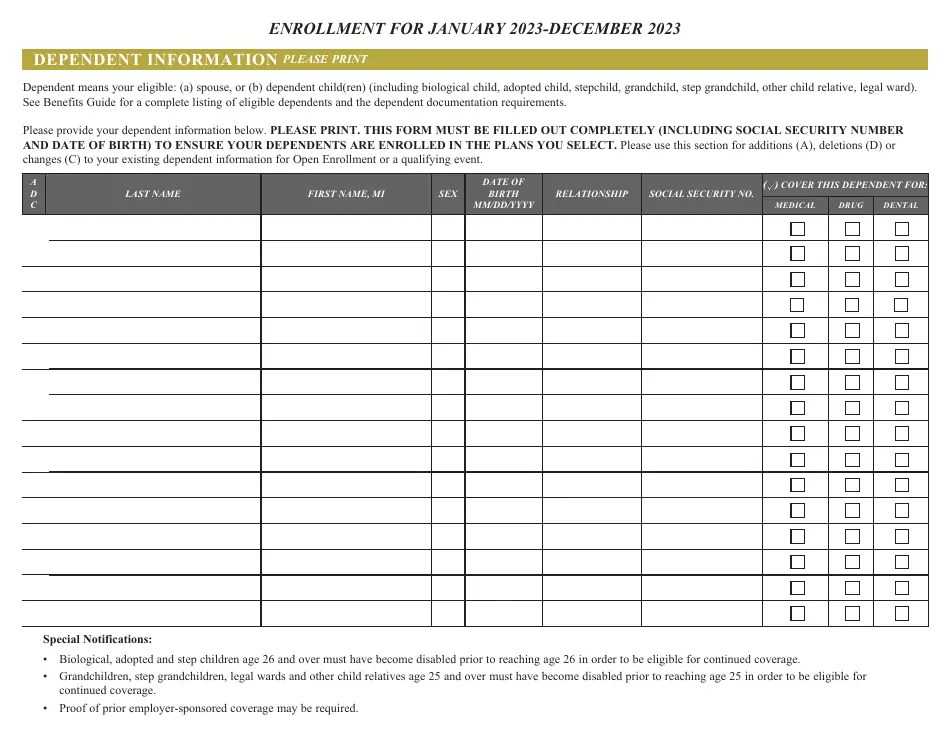 2023 Maryland Active Employees Health Benefits Enrollment and Change
