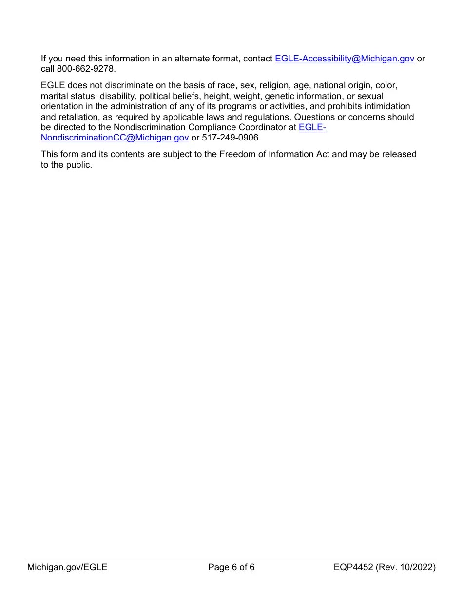 Form EQP4452 Download Fillable PDF or Fill Online Leaking Underground