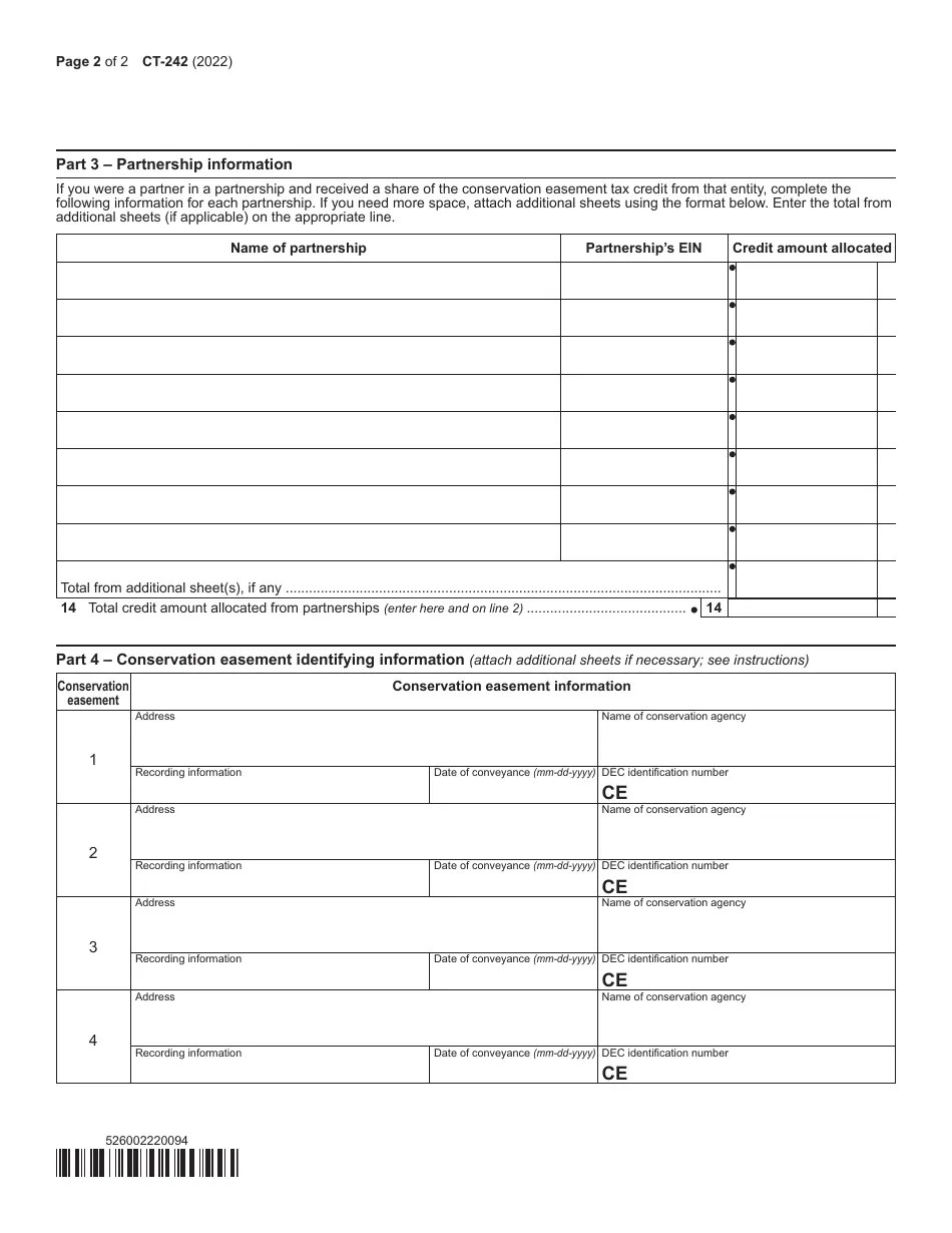 Form CT242 2022 Fill Out, Sign Online and Download Printable PDF