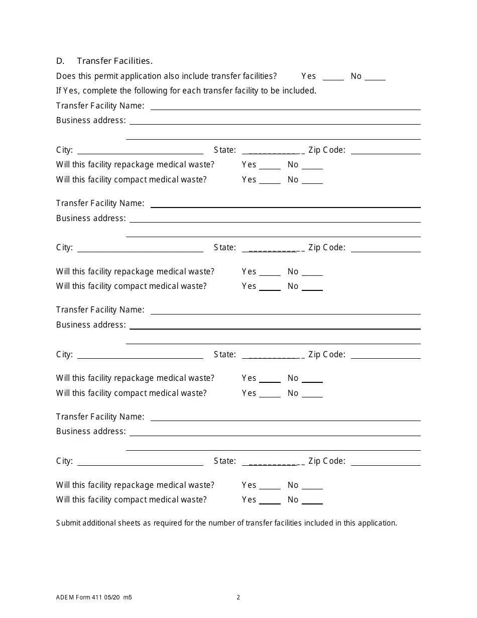 ADEM Form 411 Fill Out, Sign Online and Download Printable PDF