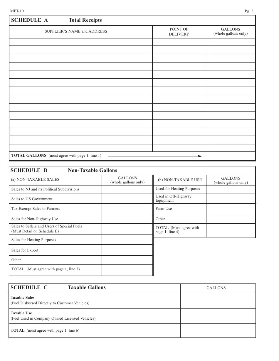 Form MFT10 Fill Out, Sign Online and Download Fillable PDF, New