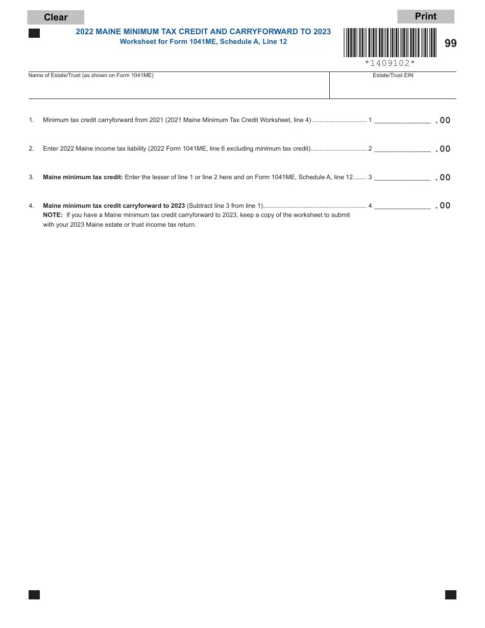 Form 1041ME Schedule A 2022 Fill Out, Sign Online and Download