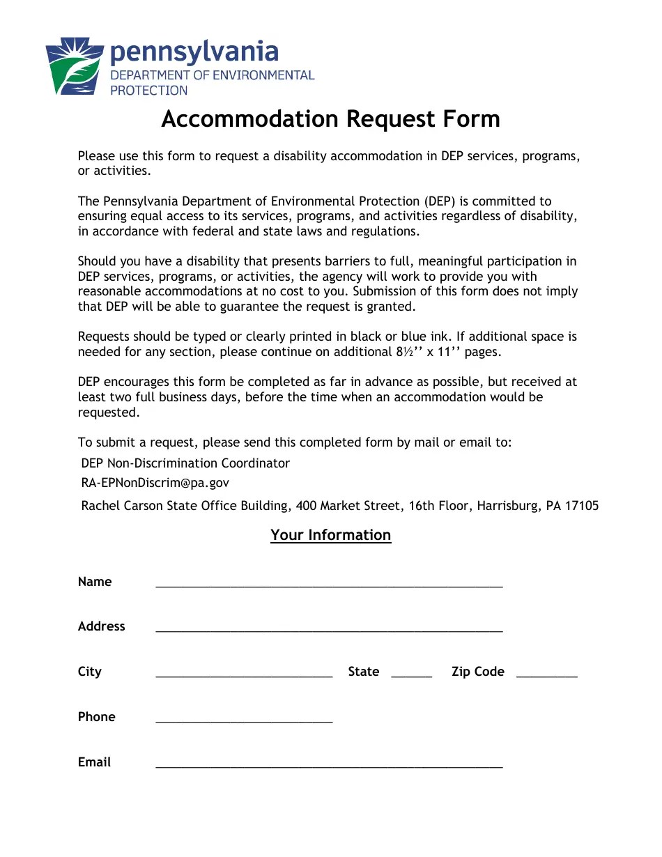 Pennsylvania Request Form Fill Out, Sign Online and Download PDF Templateroller