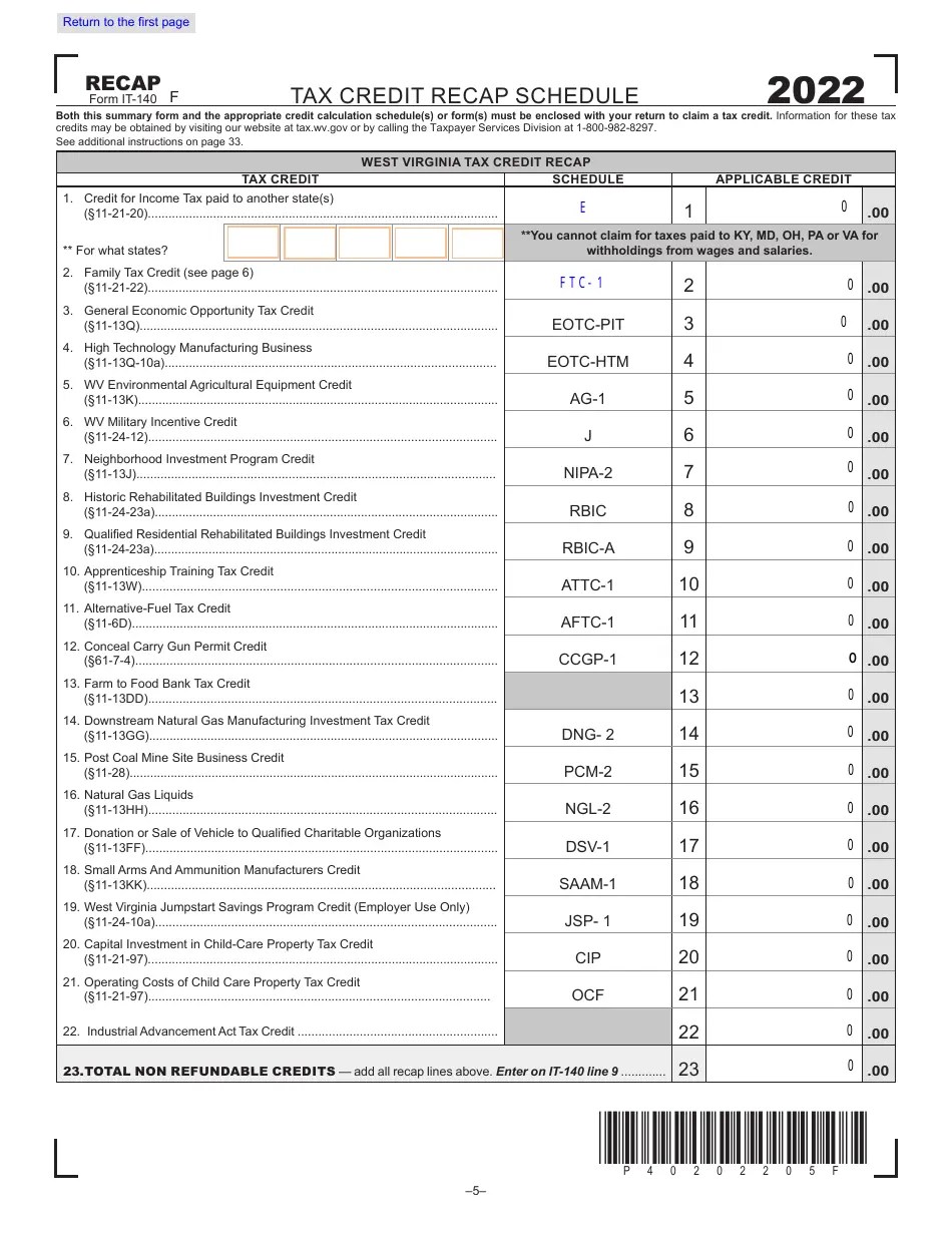Form IT140 2022 Fill Out, Sign Online and Download Fillable PDF