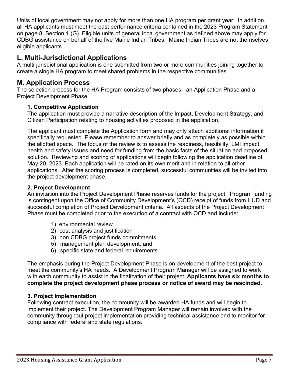 2023 Maine Housing Assistance Grant Program Application Fill Out