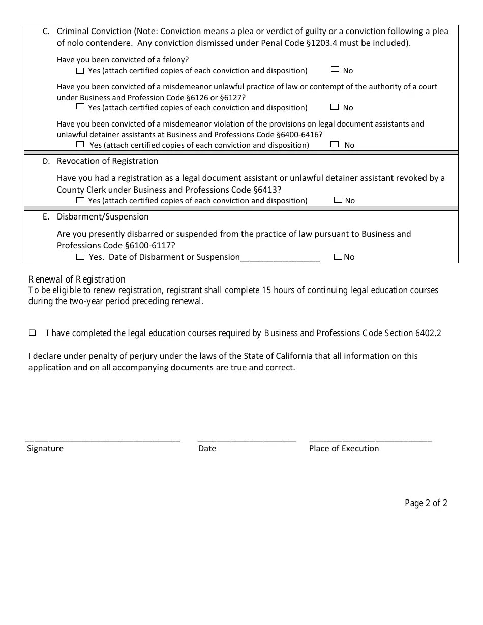 Kern County, California Unlawful Detainer Assistant Registration