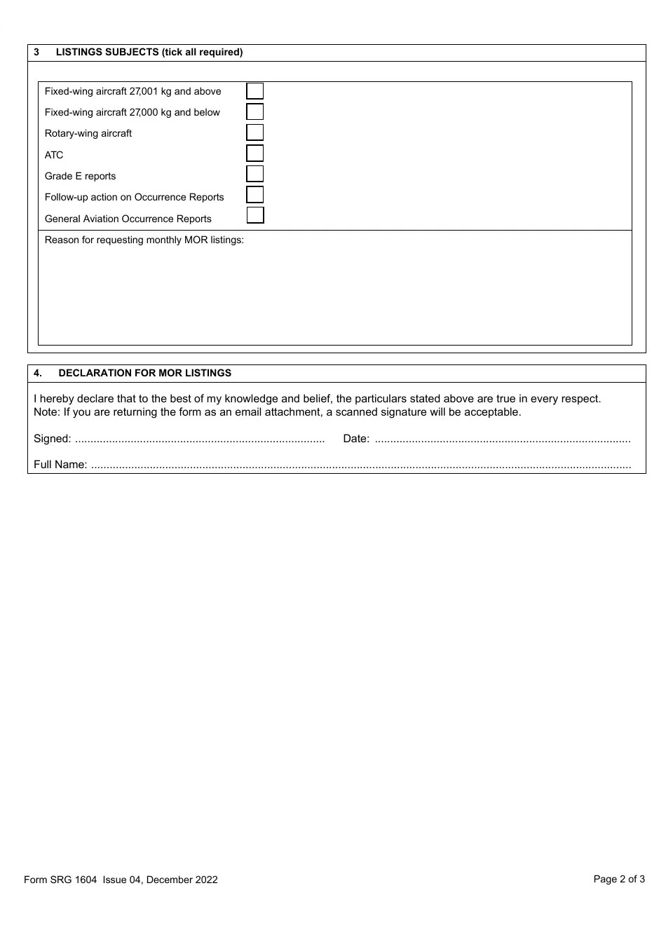 Form SRG1604 Fill Out, Sign Online and Download Fillable PDF, United