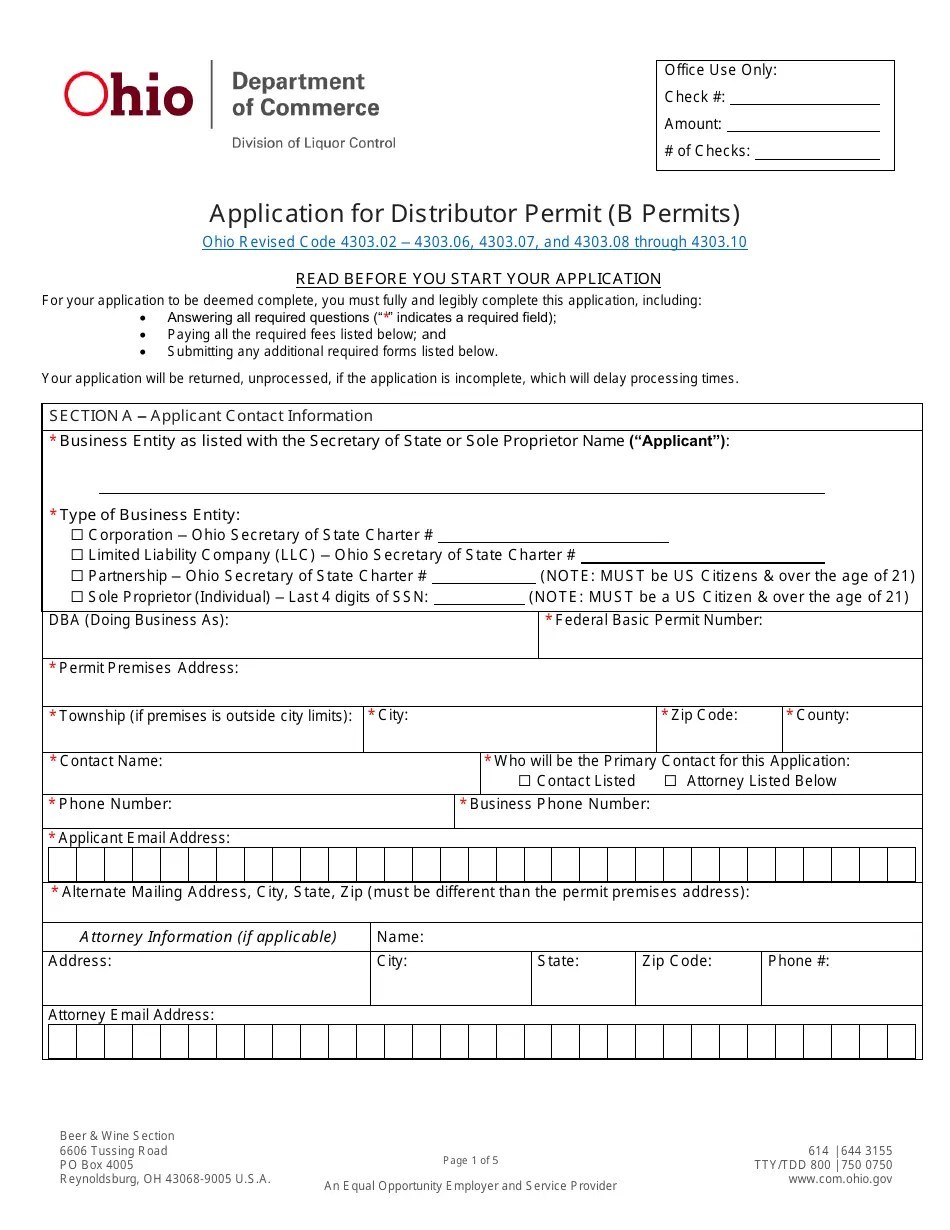 Form DLC4176B Fill Out, Sign Online and Download Fillable PDF, Ohio