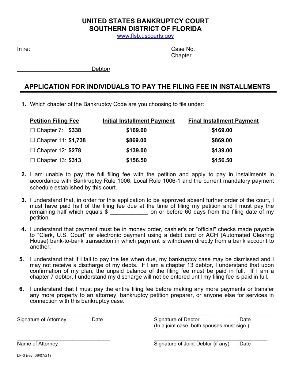 Form LF3 Fill Out, Sign Online and Download Printable PDF, Florida