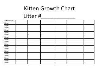 Kitten Growth Chart - Love to Know Download Fillable PDF | Templateroller