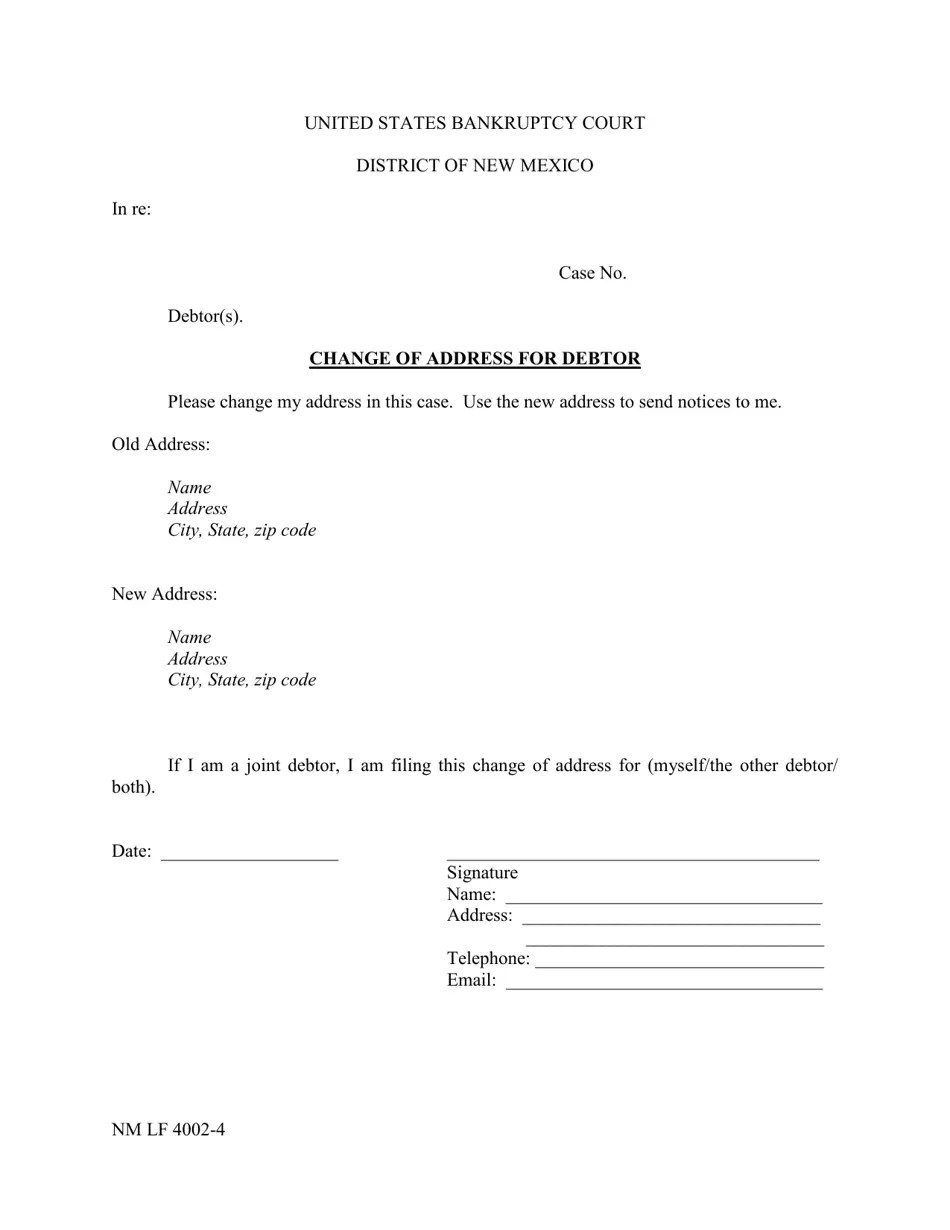 Form NM LF40024 Fill Out, Sign Online and Download Printable PDF