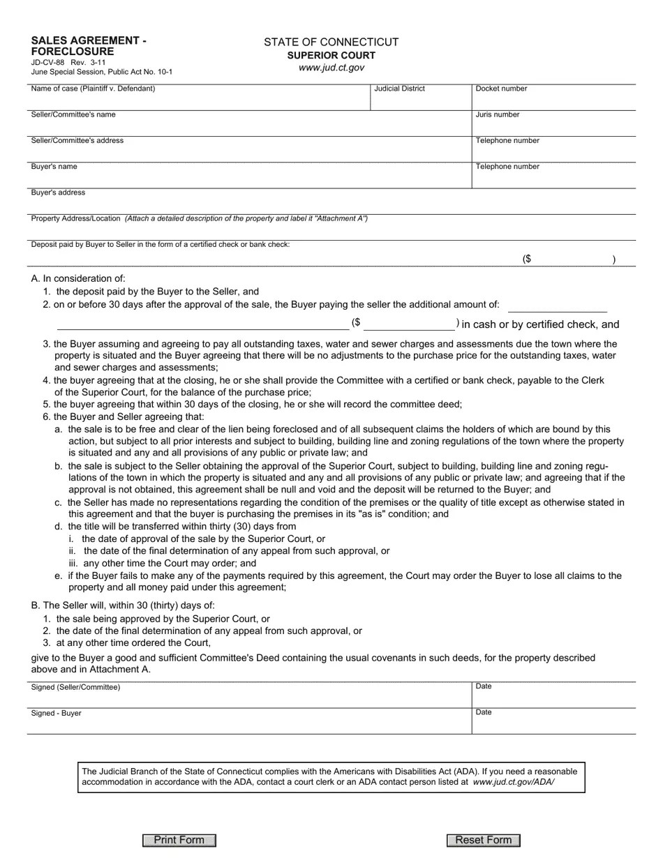 Form JDCV88 Fill Out, Sign Online and Download Fillable PDF