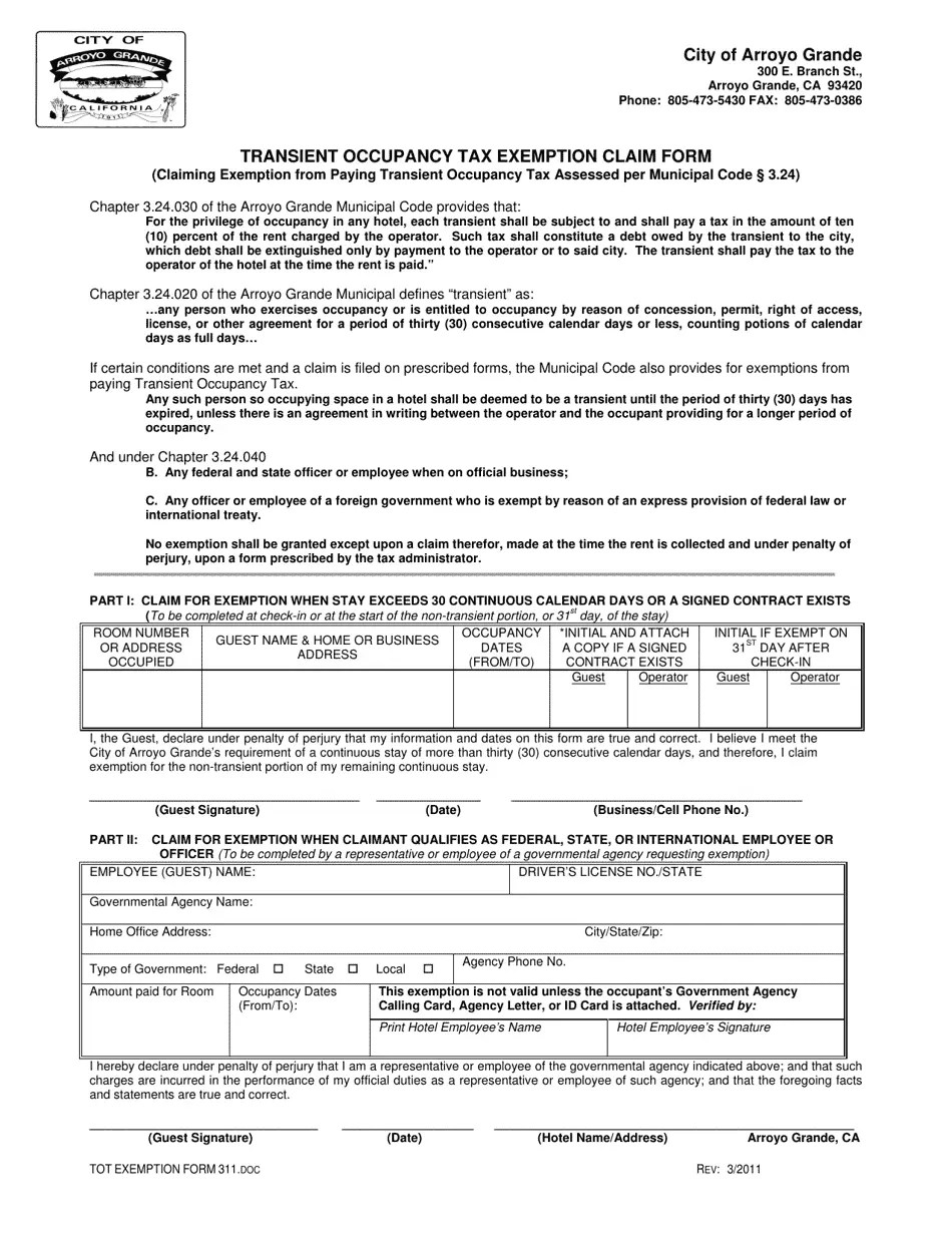 Form 311 Fill Out, Sign Online and Download Printable PDF, City of