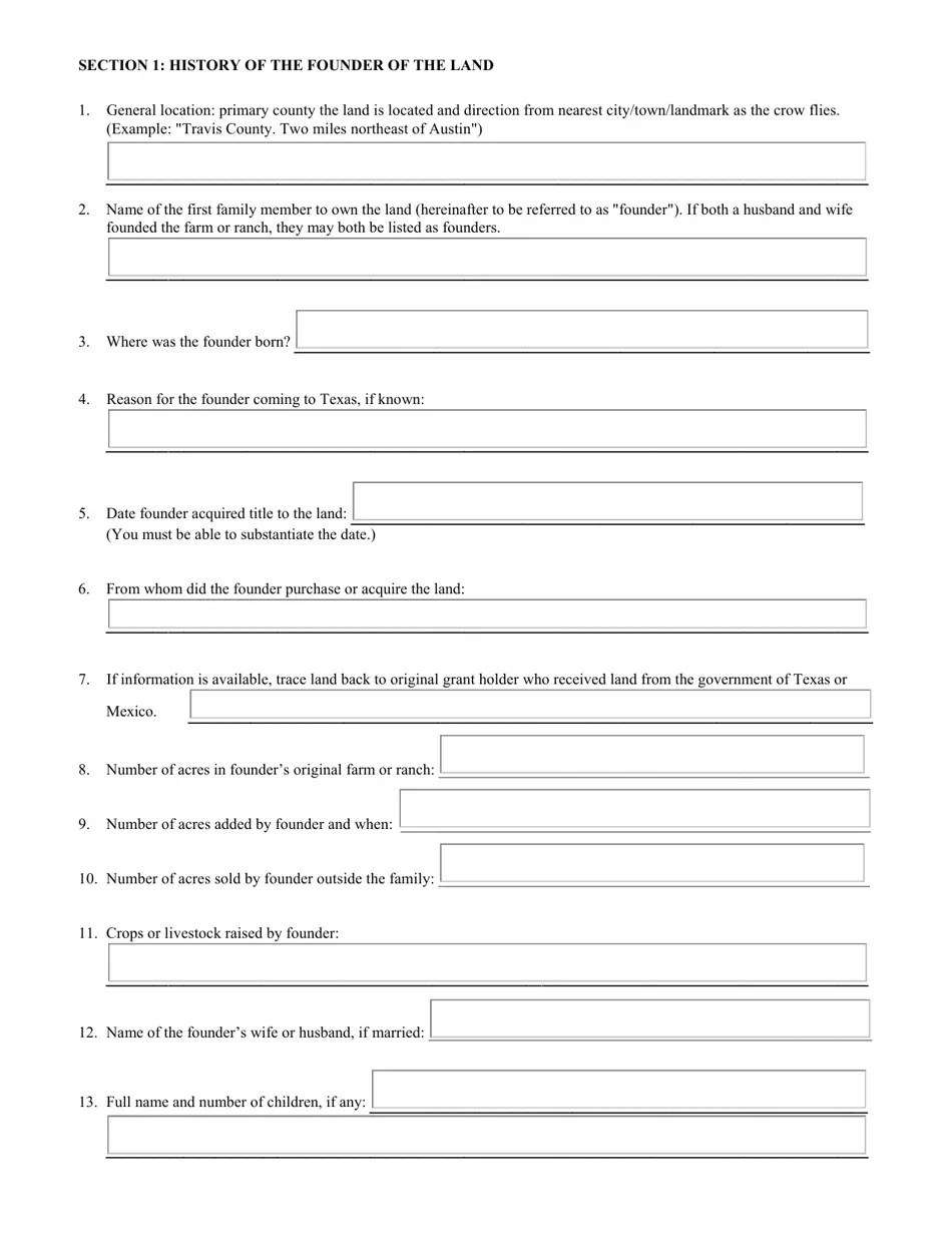 2023 Texas Family Land Heritage Application Fill Out, Sign Online and