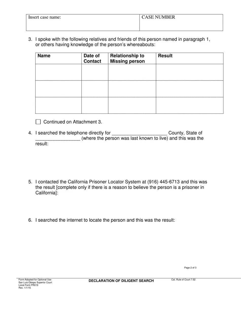 Form PR019 Fill Out, Sign Online and Download Printable PDF, San Luis