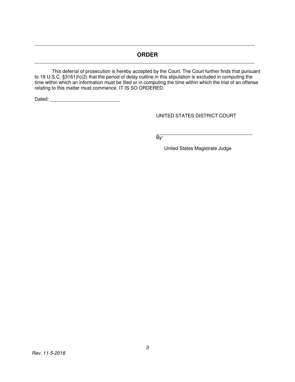 Colorado Stipulation for Entry of Deferral of Prosecution (Petty