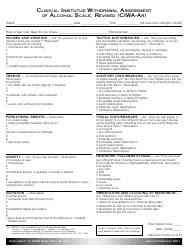 Clinical Institute Withdrawal Assessment of Alcohol Scale, Revised