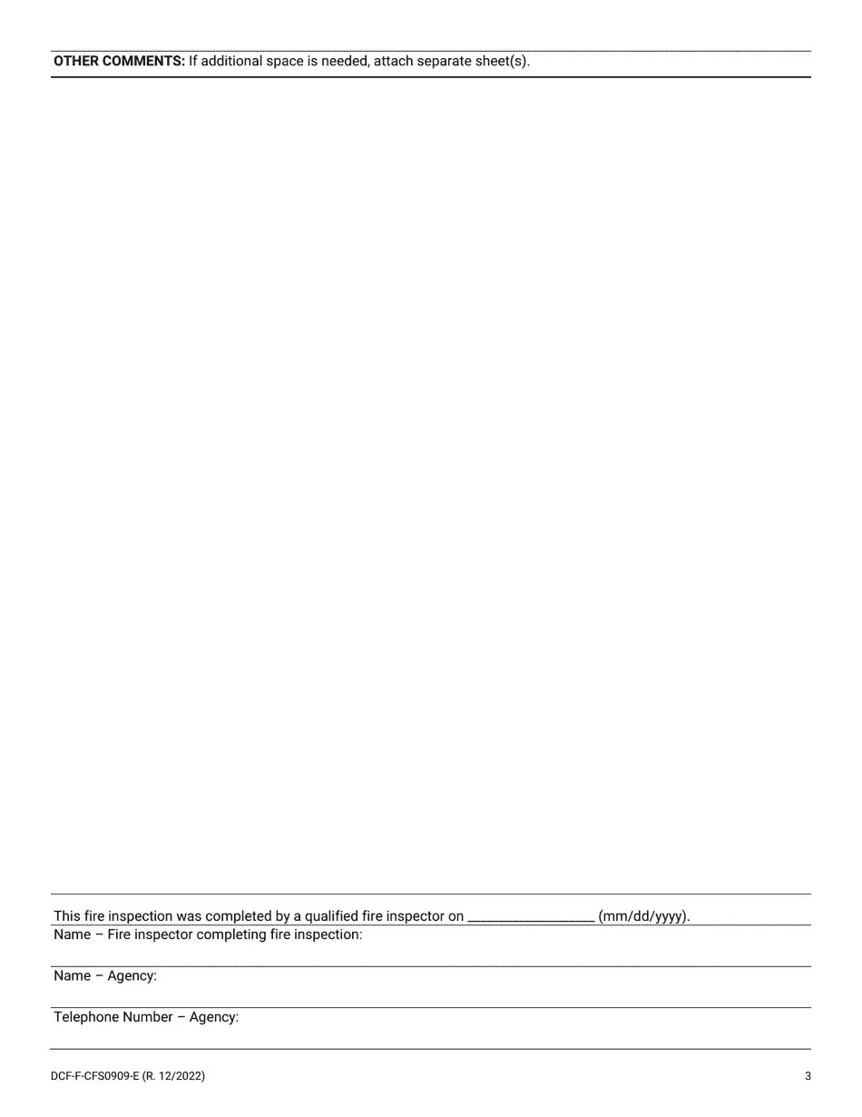 Form DCFFCFS0909E Fill Out, Sign Online and Download Printable PDF