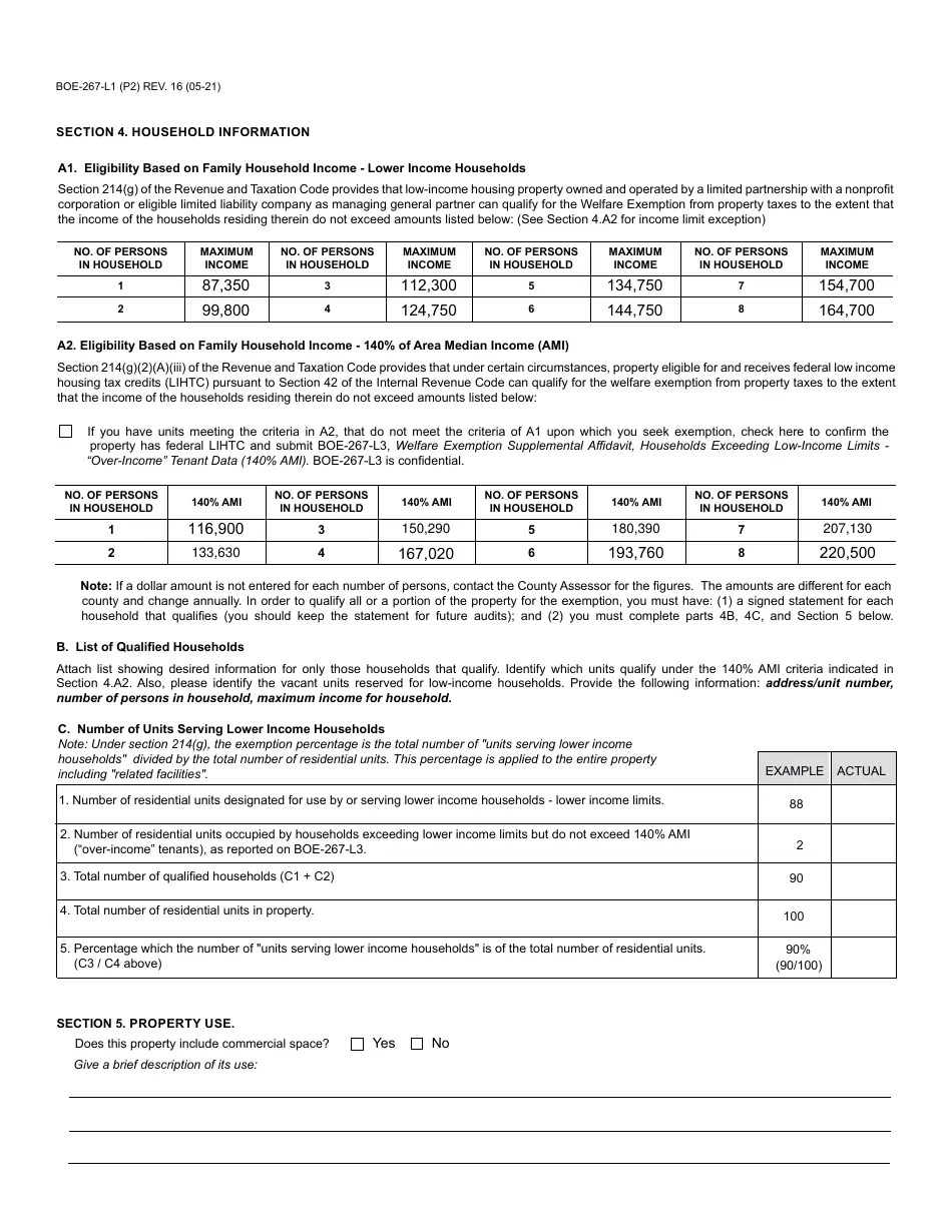 Form BOE267L1 Fill Out, Sign Online and Download Fillable PDF