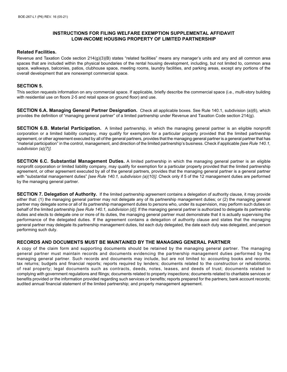 Form BOE267L1 Fill Out, Sign Online and Download Fillable PDF