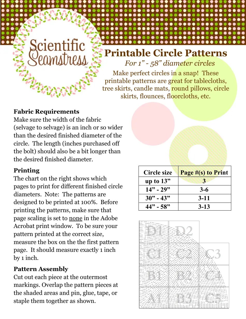 Printable Circle Pattern Templates Download Printable PDF Templateroller