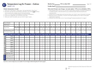 Temperature Log for Refrigerator and Freezer - Fahrenheit Download