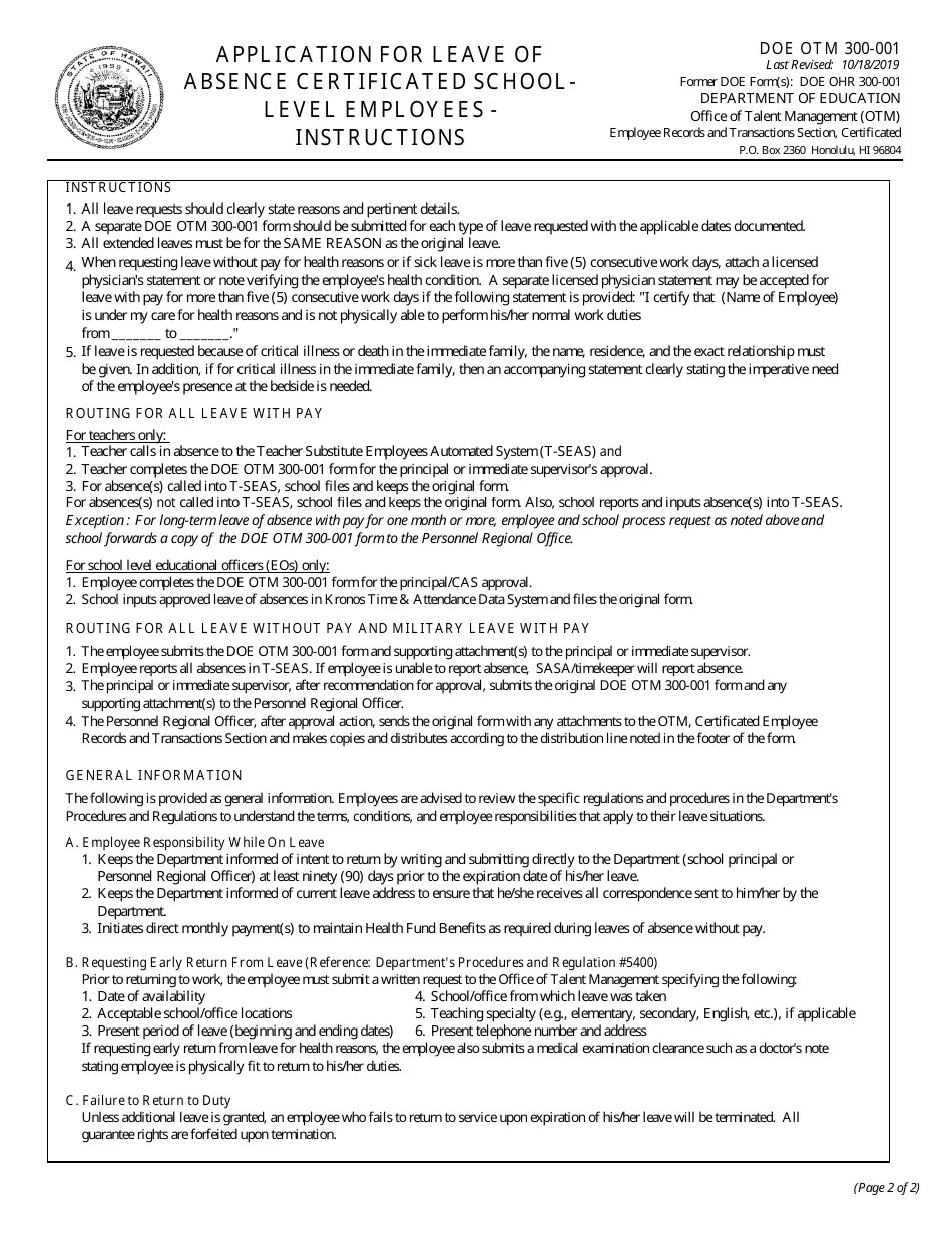 Form DOE OTM300001 Fill Out, Sign Online and Download Fillable PDF