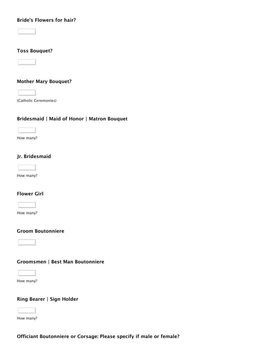 Wedding Flower Estimate Ninfa's Flowers Download Fillable PDF Templateroller