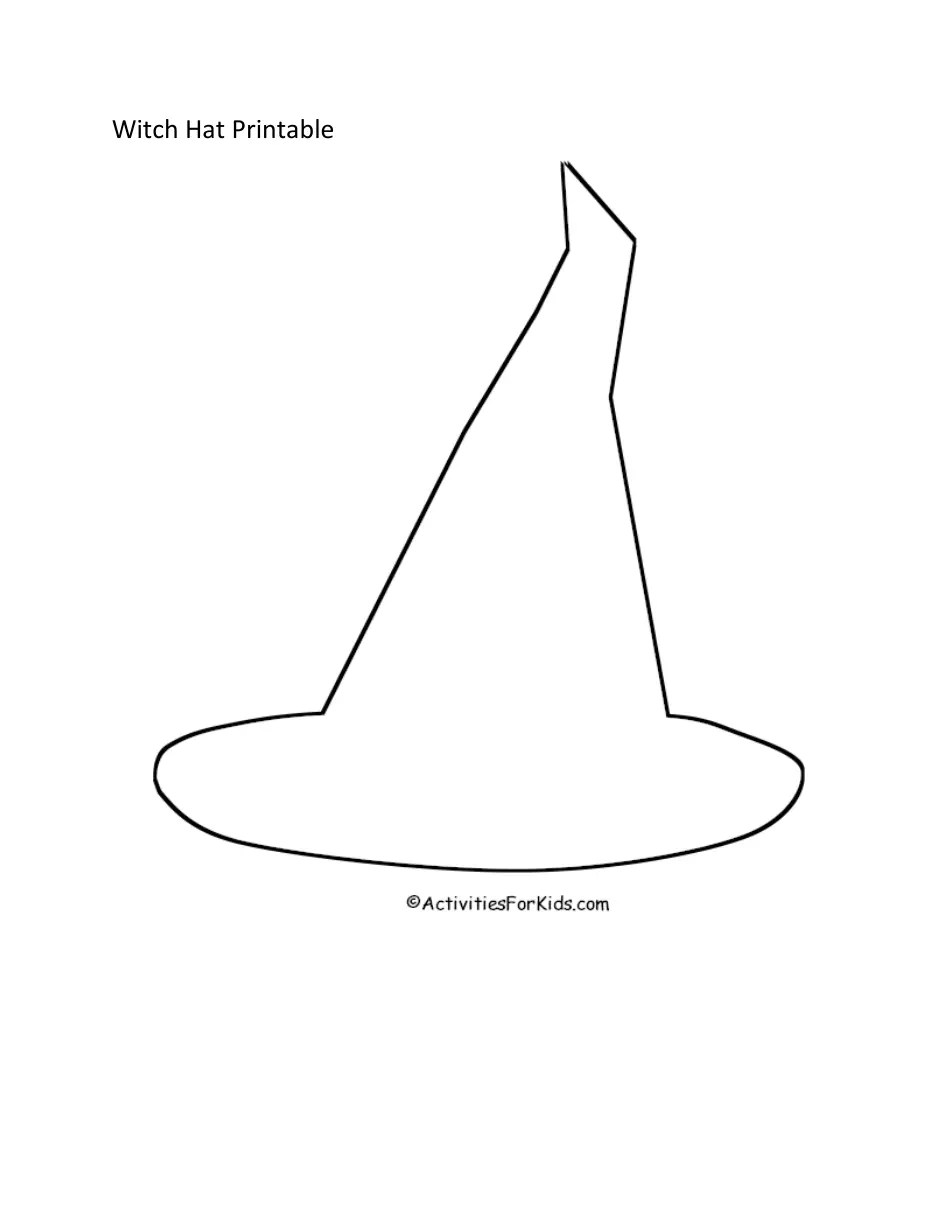 Witch Hat Template Download Printable PDF | Templateroller