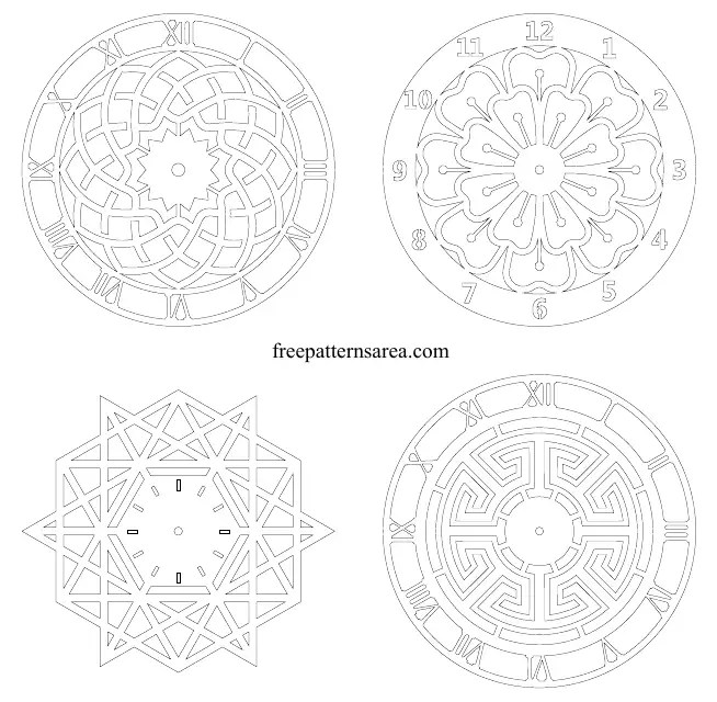 Wall Clock Pattern Templates Download Printable PDF Templateroller