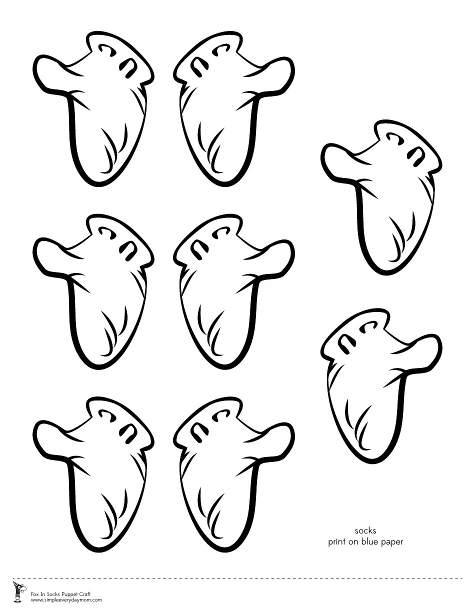 Fox in Socks Puppet Craft Templates Download Printable PDF | Templateroller