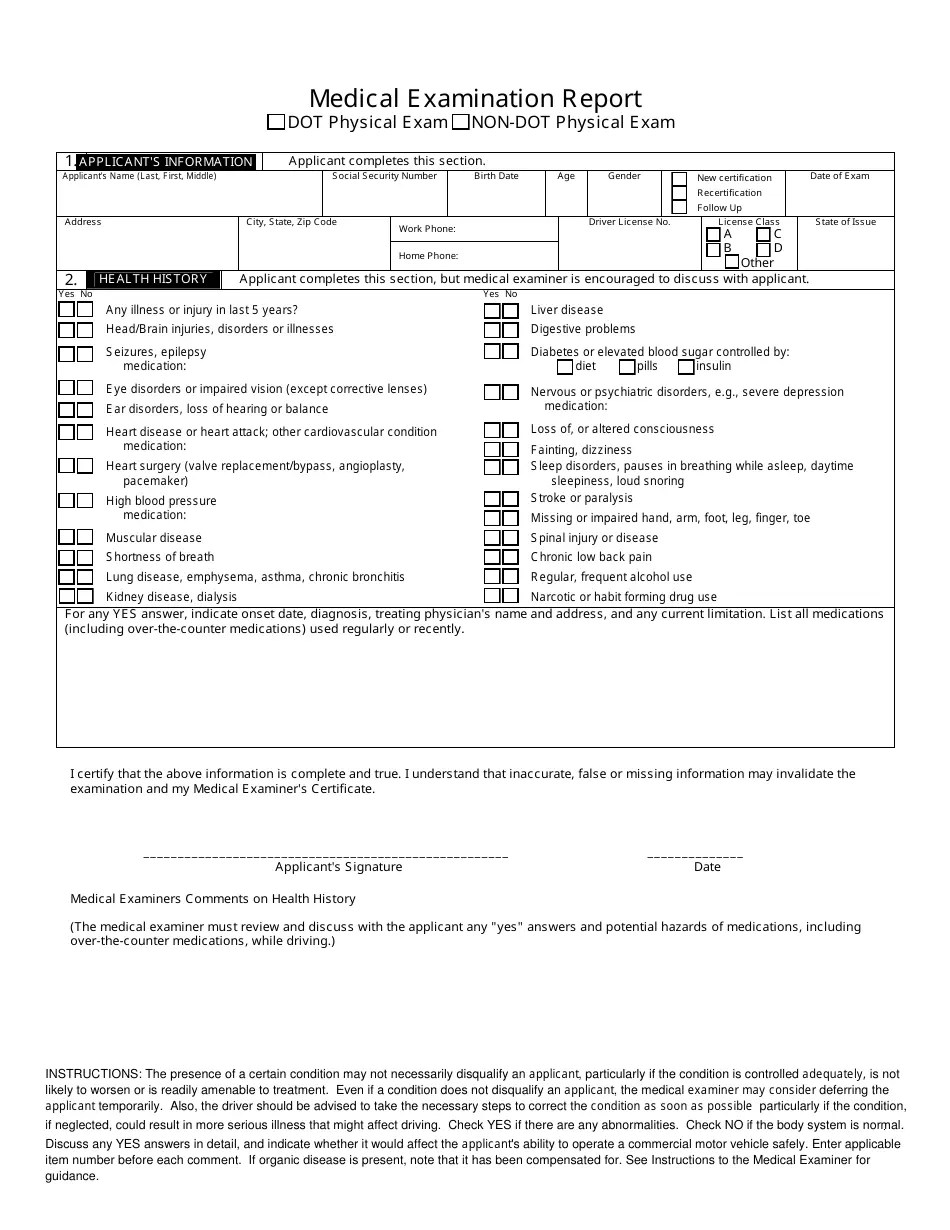 Medical Examination Report Template Fill Out, Sign Online and