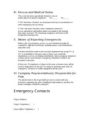 Emergency Action Plan Template Download Printable PDF | Templateroller