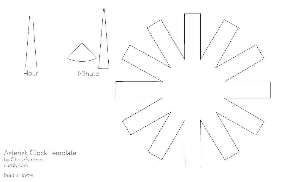 Asterisk Clock Template Download Printable PDF Templateroller