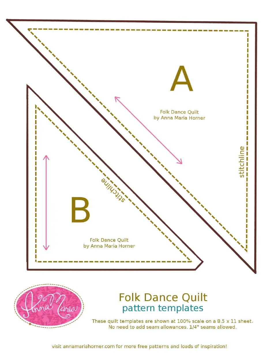 Folk Dance Quilt Pattern Templates Download Printable PDF Templateroller