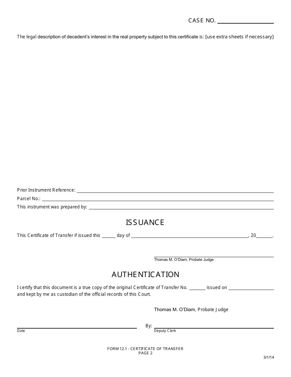 Form 12.1 Fill Out, Sign Online and Download Fillable PDF, Greene