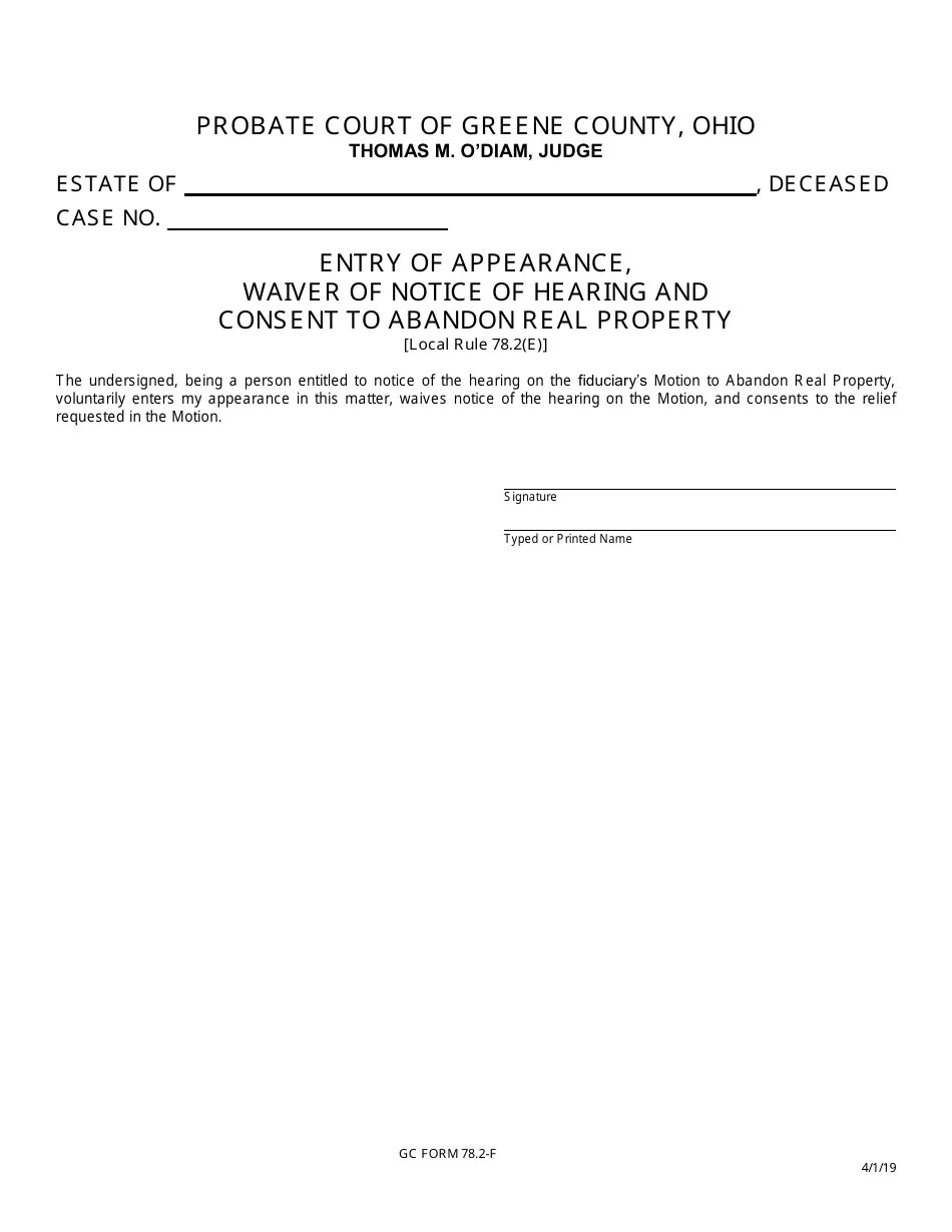 GC Form 78.2F Fill Out, Sign Online and Download Fillable PDF