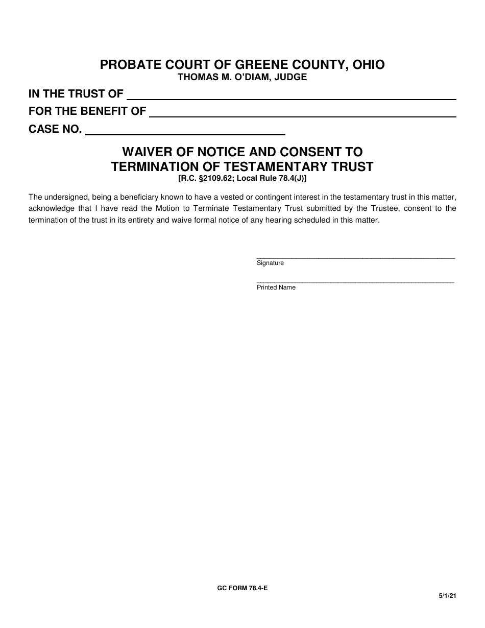 GC Form 78.4E Fill Out, Sign Online and Download Fillable PDF