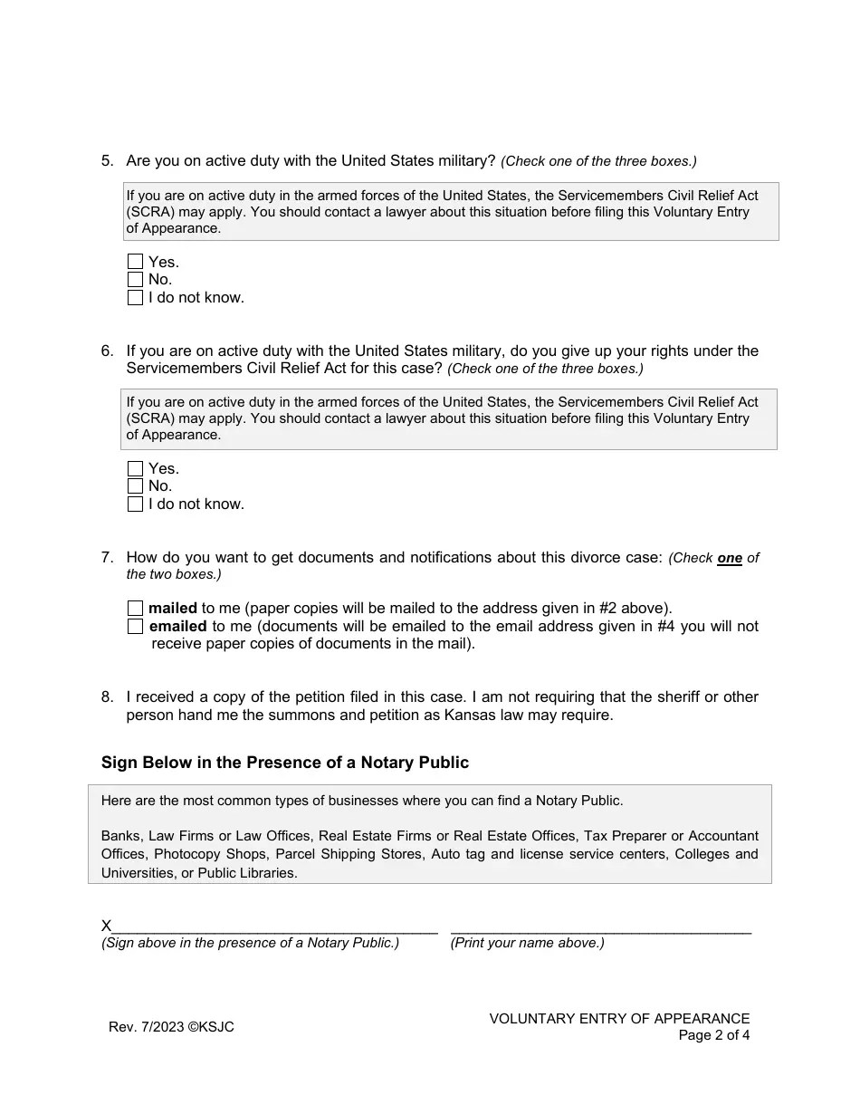 What Is A Voluntary Entry Of Appearance at Kennedy blog